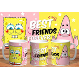 Taza Bob Esponja Mejores Amigos De Plástico