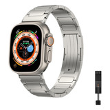 Correa Para Apple Watch Ultra Series 9 8 7 Se Acero Titanio