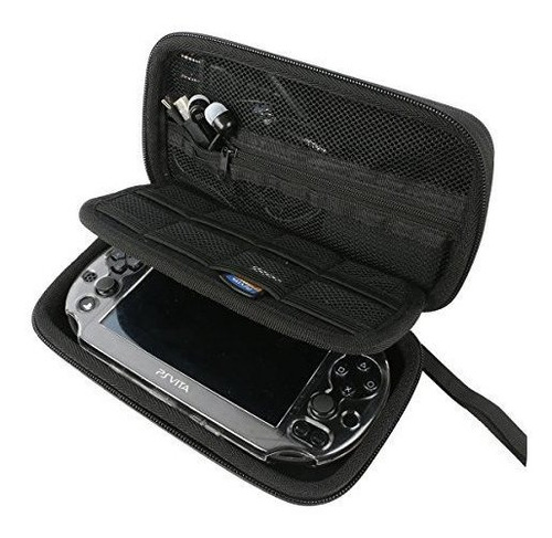 Estuche De Viaje Khanka Rígido Para Sony Ps Vita 1000 -negro