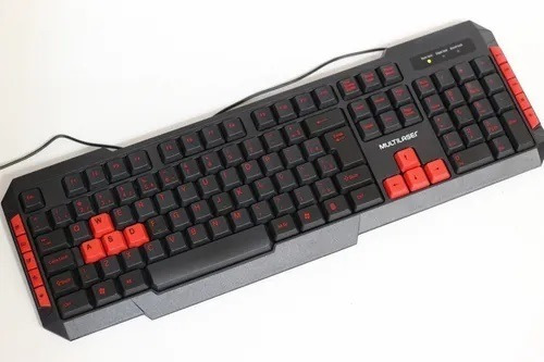 Teclado Gamer Vermelho Hotkeys Multimidia Tc160 Multilaser