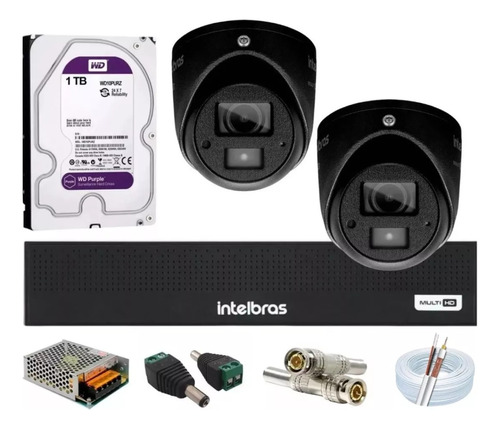 Kit Intelbras 2 Mini 3220d C/áudio Dvr 4ch 3004c Fullhd 1tb