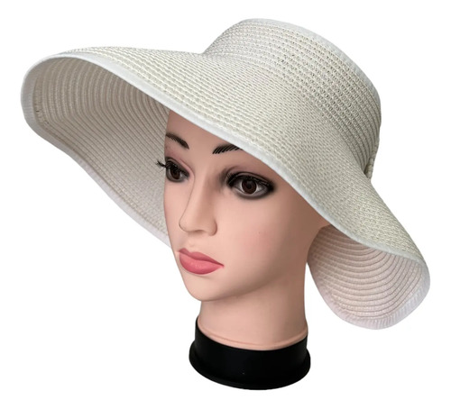 Visera Playa Paja Papel. Visera Enrollable Protección Uv