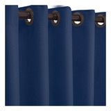 Cortina Blackout 1,80 X 2,80 Corta Luz Bloqueia Calor Cor Azul-escuro