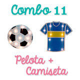 Combo 11 Pelota + Camiseta De Boca Con Luces Led Candybar