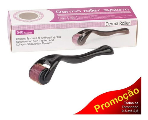 Dermaroller System Derma Roller 0.5mm Até 2.5mm 540 Agulhas