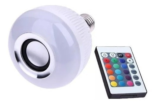 Lâmpada Musical Led Rgb Bluetooth Caixa De Som C/ Controle