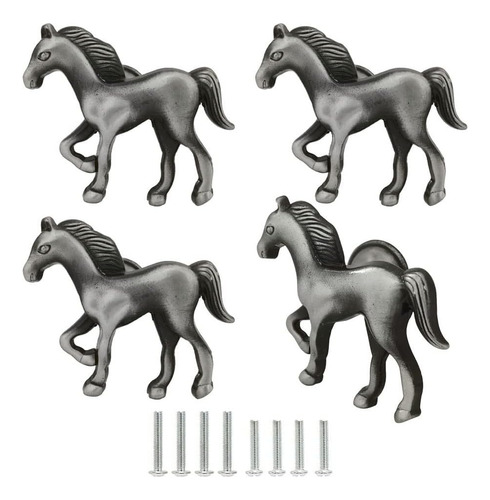 Brandname Horse Knob 4 Pcs Animal Horse Shape Drawer Pull Ha