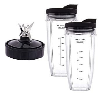 Revorit Piezas De Repuesto Para Batidora Ninja, 2 Tazas De 2