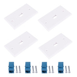 4 Tomas De Pared Ethernet Cat6, 1 Puerto, Red Rj45 Hembra