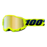 Goggles 100% Accuri 2 Yellow Fluo Mica Dorado Color Del Armazón Amarillo