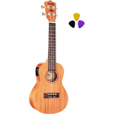 Ukulele Elétrico Shelby Su 23me C/ Afinador Embuio, Palhetas