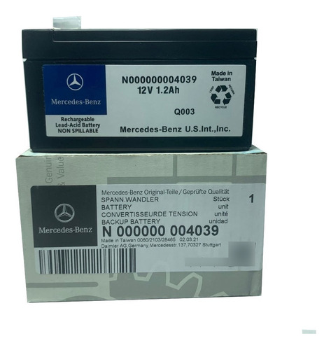 Bateria Auxiliar Mercedes-benz 12v 1.2ah - N000000004039