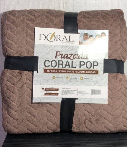 Frazada Térmica Plaza Y Media Coral Pop Premium 150x200cms