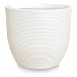 Vaso De Planta Polietileno Redondo Grande 45x50 Cm Branco