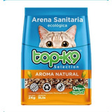 Arena Sanitaria Ecológica Top-k9 2kg Aroma Natural X 2kg De Peso Neto