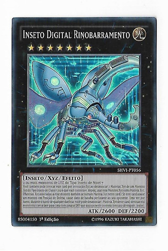 Yu-gi-oh Inseto Digital Rinobarramento - Super Raro Frete In