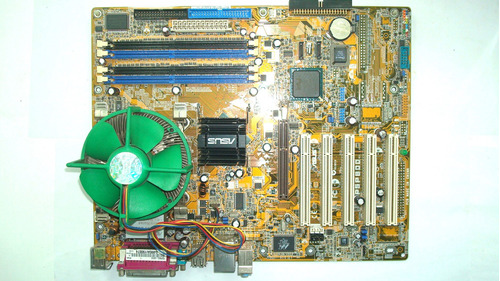 Placa Mãe Asus P5p800 Rev.1.01 + Espelho + Processador 