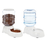 Set 2 Comedero Dispenser Comida Y Agua Automatico Perro Gato