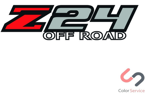  2 Pzs Calca Sticker Chevrolet Z24 Off Road 35 X 9 Cm