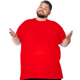 Camiseta Homem Grande Plus Size Algodão Confort Manga Curta