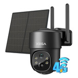 Xega 4g Lte Camara De Seguridad Celular Solar Con Tarjeta...