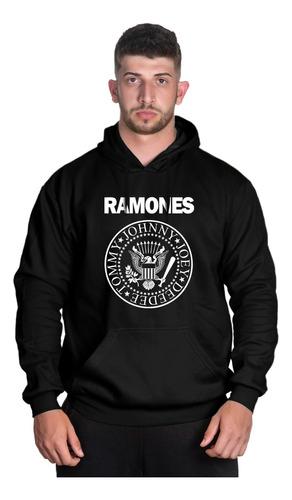 Blusa De Moletom Estampada Banda Ramones Novidades