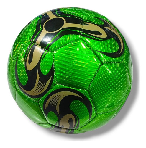 Pelota De Fútbol Verde Con Brillo N 5 Inflad6