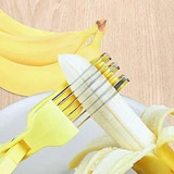 Cortador De Bananas Accesorio Cocina Amarillo Ergonómico