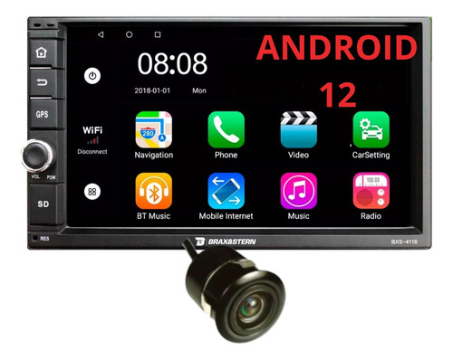 Radio Carro Tactil 7' Sistema Android Wifi Gps Usb + Camara