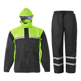 Conjunto Impermeable Reflectante Para Hombre: Chaqueta Y Pan