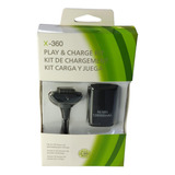 Kit Com Carregador + Bateria Controle Sem Fio Xbox 360
