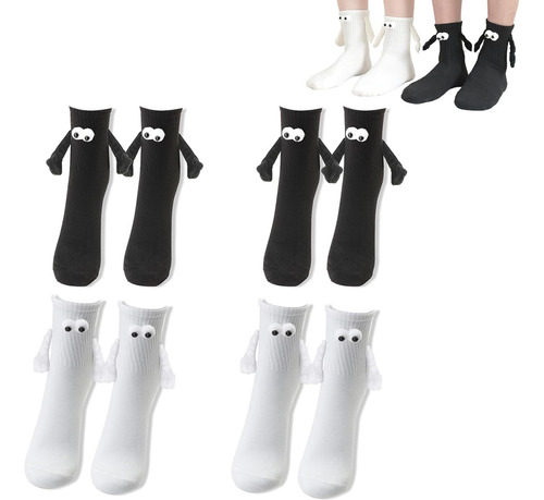 4 Pares Calcetines Con Manos Calcetin Divertidos Unisex