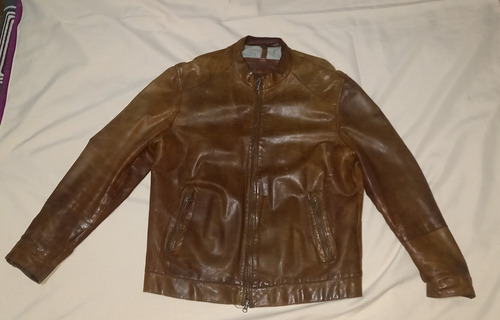 Campera De Cuero Massimo Dutti