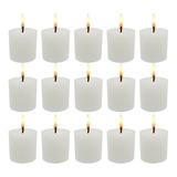 15 Velas 5x5cm Para Centros De Mesa De Boda Aluzza