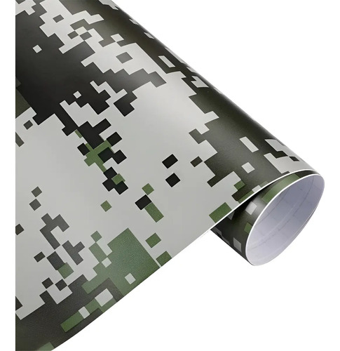 Vinil Adhesivo Automotriz Camuflaje Militar 60 Cm X 5 Mt