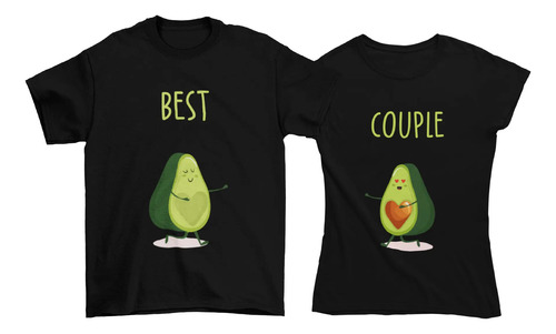 Playeras Dúo Pareja Novios Esposos Aguacates Best Couple 2pz | Meses sin interés