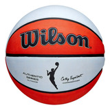 Wilson Wnba Authentic Series Baloncesto Para Exteriores, 28. Color Naranja/blanco