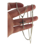 Conjunto De Cadena Y Cruz De Plata 925. Hombre O Mujer