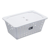 Cesta One Grande Com Tampa 29,7 X 19,6 X 12,6 Cm Branco Coza