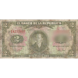 Colombia 2 Pesos Oro  20 De Julio 1944