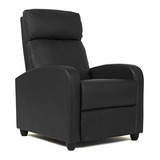 Fdw Wingback Silla Reclinable De Cuero, De Una Plaza, Modern