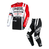 Traje Oneal Element Warhawk Motocross Enduro Negro/rojo