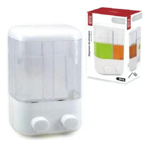 Dispenser De Shampoo Doble De Pared Crystal Rock Color Transparente