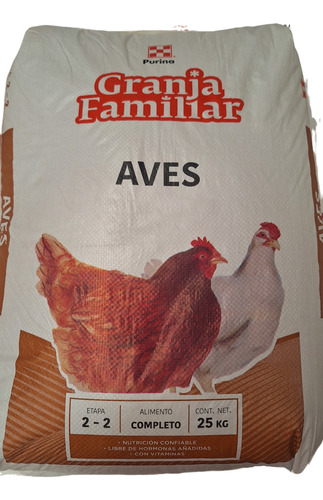 Alimento Para Aves De Corral, Granja Familiar 25kg En Migaja