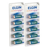 10 Pilhas Baterias Elgin 23a 12v A23 Alcalina 2 Cartelas