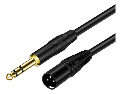 Cable De Audio Estéreo Trs Metal Shell Balanceado De 6,35 Mm