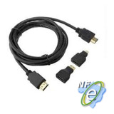 Kit Cabo Hdmi 3x1 - Hdmi/ Mini Hdmi/ Micro Hdmi 1.5m Com Nfe