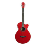 Washburn Ea10 Guitarra Electroacústica  Roja