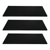 Kit 03 Prateleiras Mdf 120x20 Preto 15mm 1,20 Metro X 20cm.