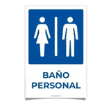 Señalética Baño Personal 30x20cm 